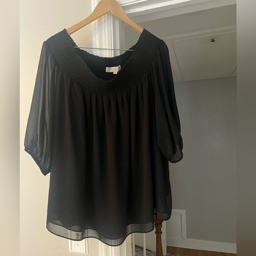 Elegant Black Sheer Top